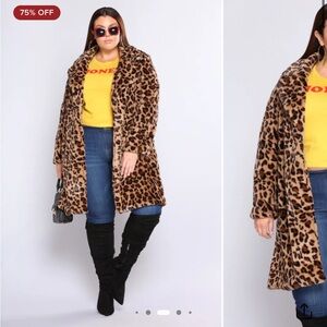 Fashion Nova Leopard Print Jacket